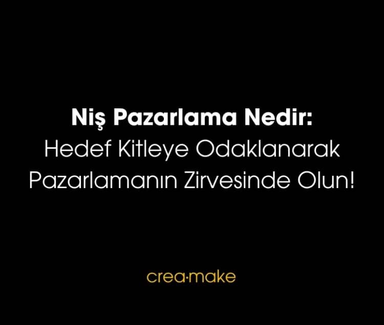  Niş Pazarlama Nedir?