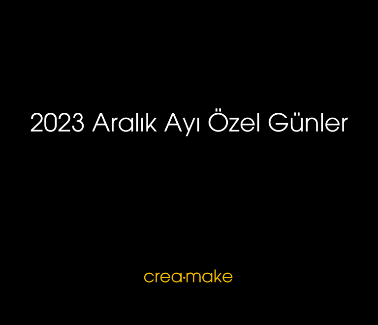 2023 Aralik Ayi Ozel Gunler